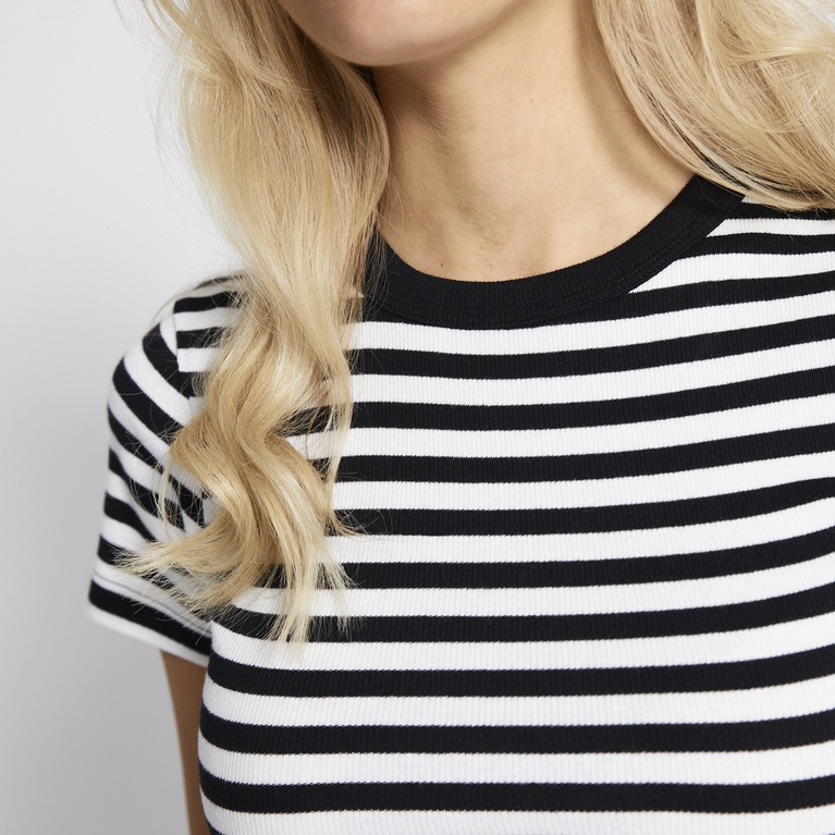 Striped rib tee "Malin" Stripe 1